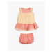 Koton Baby Girl Clothing Dress 3SMG80129AW Pink Pattern Pink Pattern