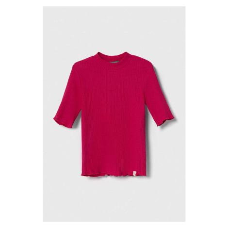 Detské tričko United Colors of Benetton ružová farba
