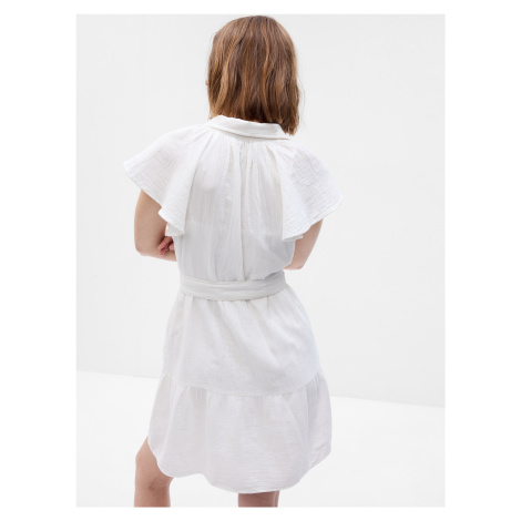 Biele dámske košeľové šaty Gap