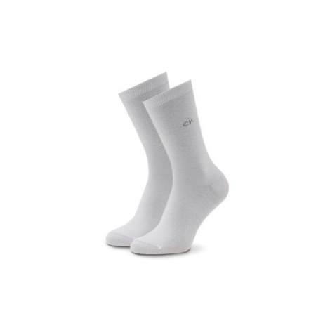 Calvin Klein Súprava 2 párov vysokých dámskych ponožiek 701218769 Biela