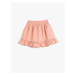 Koton Muslin Fabric Frill Skirt Elastic Waist