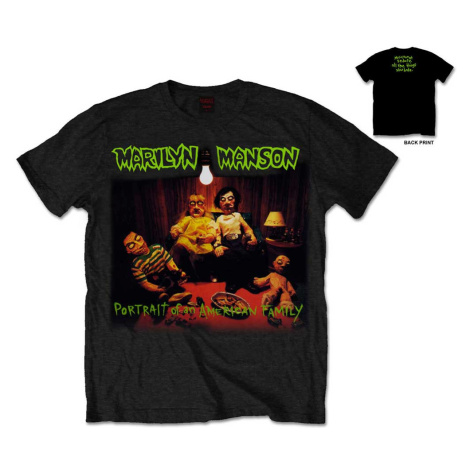 Marilyn Manson tričko American Family Čierna