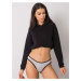 Women's grey underpants with print