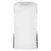 James & Nicholson Pánske športové tričko bez rukávov JN305 - Biela / čierna