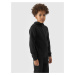 Boys' Sweatshirt Zipped Up Hoodie 4F - Black