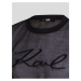 Čierne dámske oversize tričko KARL LAGERFELD Organza T-shirt