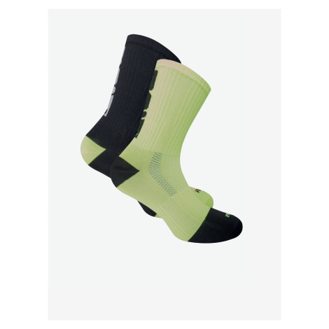 Sada dvou párů běžeckých ponožek ve světle zelené a černé barvě FILA