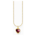 Thomas Sabo KE2268-414-10-L45V Gold-plated chain with dark red heart pendant