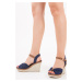 Fox Shoes Navy Blue Women's Wedge Heels Shoes