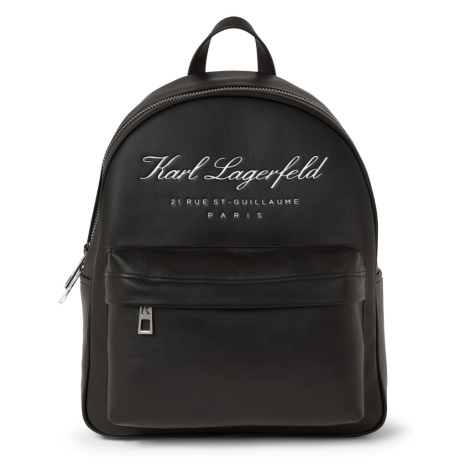 Batoh Karl Lagerfeld Hotel Karl Backpack Tech Leath Black