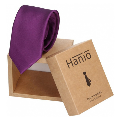 Pánska hodvábna kravata Hanio Jacob - fialová