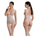 Passion ECO BS003 white - Bodystocking Farba: Biela