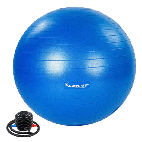 MOVIT Gymnastický míč s nožní pumpou, 85 cm, modrý