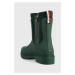 Gumáky Tommy Hilfiger Rain Boot Ankle dámske, zelená farba