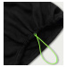 Krátka čierna dámska bavlnená tepláková mikina (26031)