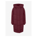 Burgundy Quilted Oversize Hooded Coat Noisy May Tally - Women