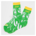 LOVE THEM Socks Oil Patern zelené / biele