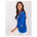 Cobalt blue women's blouse with cuffs