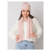 Dusty pink winter hat and scarf set RUE PARIS