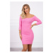 Fitted dress - ribbed light pink