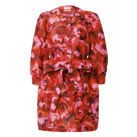 Essentiel Antwerp Košeľové šaty 'Carma'  svetloružová / červená / čierna