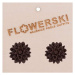 HORSEFEATHERS Flowerski náušnice - hot chocolate BROWN