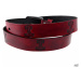 opasok s kovom Leather & Steel Fashion Red