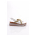 DGN 1700 Women's Sandals Genuine Leather White