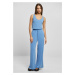 Women's modal long-sleeved jumpsuit in blue