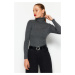 Trendyol Anthracite Couple Basic Turtleneck Knit Sweater