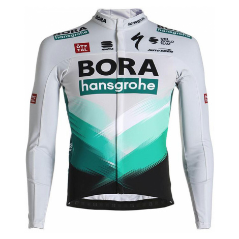 SPORTFUL Cyklistický dres s dlhým rukávom zimný - BORA 2021 WINTER - zelená/šedá