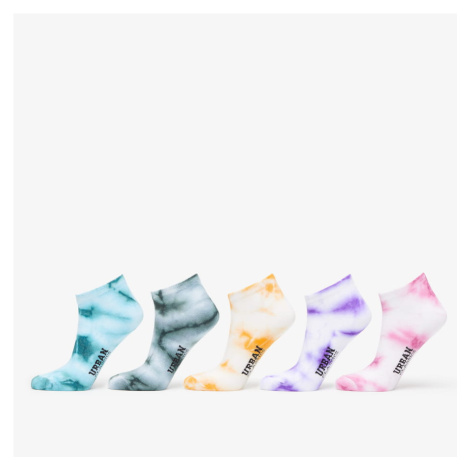 Urban Classics Tie Dye Invisible Socks 5-Pack Multicolor