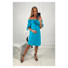 Dress with tie on the sleeves mint turquoise