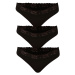 3PACK dámske nohavičky brazilky Styx čierne (3IB960)