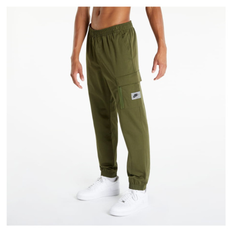 Nike Sportswear Woven Trousers zelené / vínové