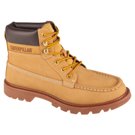 BÉŽOVÉ PÁNSKE KOŽENÉ ČLENKOVÉ TOPÁNKY CATERPILLAR MOC TOE P726065