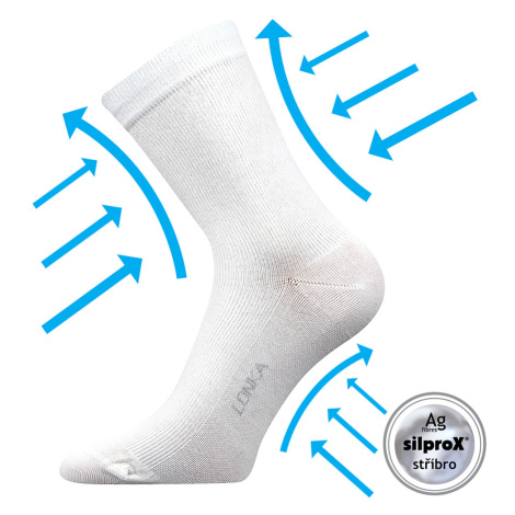 Kompresné ponožky LONKA Kooper white 1 pár 109208