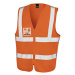 Result Zip I.D. Unisex bezpečnostná reflexná vesta R202X Fluorescent Orange