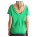 Green T-shirt with back neckline