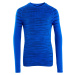 Detské spodné tričko na futbal Keepdry 500 s dlhými rukávmi modré