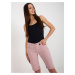 Svetloružové džínsové kraťase -D63990T61827ZD-light pink