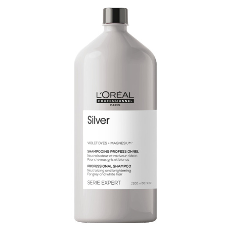 Neutralizačný šampón na šedivé a biele vlasy Loréal Professionnel Serie Expert Silver - 1500 ml 