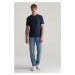 TRIČKO GANT TEXTURED RIB SS TSHIRT EVENING BLUE