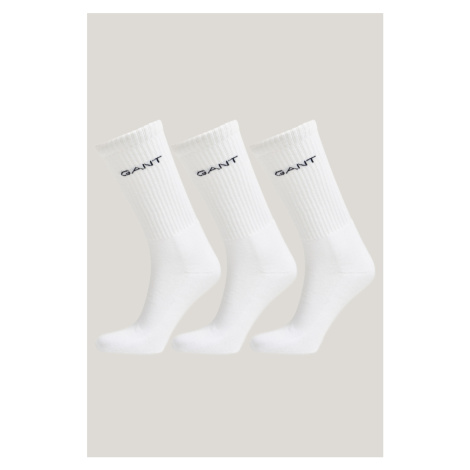 PONOŽKY 3-PACK GANT SPORT SOCKS 3-PACK WHITE