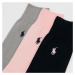 Polo Ralph Lauren 3Pack Mercerizd Crew Socks navy / šedé / ružové