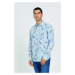 Košeľa La Martina Man Shirt L/S All Over Print C Optic White/Navy