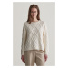 SVETER GANT TEXTURED KNIT C-NECK CREAM