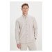 AC&Co / Altınyıldız Classics Men's Beige Slim Fit Slim Fit Button-down Collar Cotton Oxford Shir