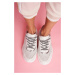 Dámske športové topánky v sivo-striebornej farbe