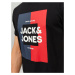 JACK & JONES Tričko 'Oscar'  námornícka modrá / svetločervená / čierna / biela